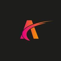 letter a wings logo design koncept mall gratis vektor fil