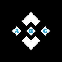 akg brief logo abstraktes kreatives design. akg einzigartiges Design vektor