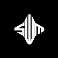 swm brev logotyp kreativ design med vektorgrafik vektor