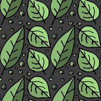 nahtloses Muster mit grünen Blättern. grüne Blätter Hintergrund vektor