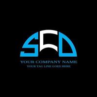 scd brev logotyp kreativ design med vektorgrafik vektor