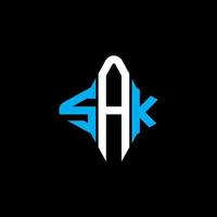 Sak Letter Logo kreatives Design mit Vektorgrafik vektor