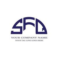 sfq Brief Logo kreatives Design mit Vektorgrafik vektor