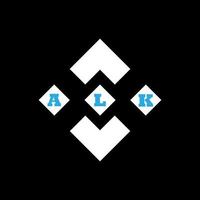 alk brev logotyp abstrakt kreativ design. alk unik design vektor