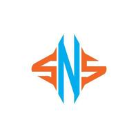 sns brev logotyp kreativ design med vektorgrafik vektor