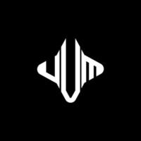 uum Brief Logo kreatives Design mit Vektorgrafik vektor