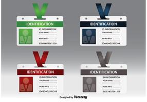 Identifikationskortvektorer vektor