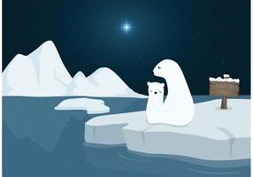 Gratis Polar Bears In North Pole Vector