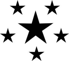 fem stjärnor ikon. fem stjärnor tecken. vektor