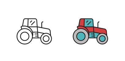 Traktor-Symbol. Transportsymbol auf isoliertem weißem Hintergrund. vektor