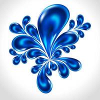 Splash Drop blaues Wasser, abstrakter Hintergrund, Vektorillustration. vektor