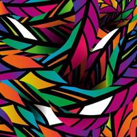 tropisk stil. abstrakt bakgrund med färgglada mosaik design våglinjer. vektor