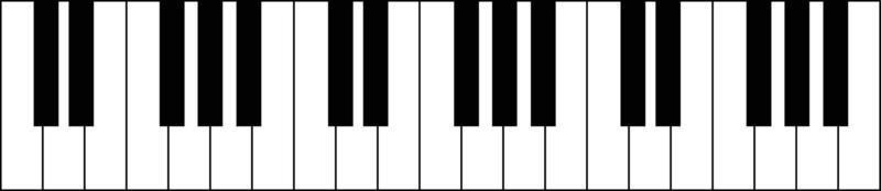 Klaviertastatur-Symbol auf weißem Hintergrund. vektor