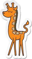 Aufkleber einer Cartoon-Giraffe vektor