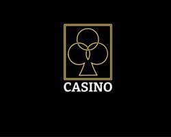 outline gold club casino ikon logotyp vektor