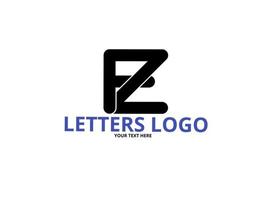 fz zf fz logotyp för initialbokstav vektor