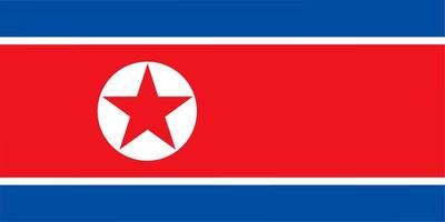 Nationalflagge von Nordkorea vektor