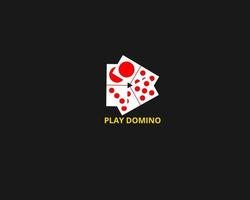 Domino-Logo spielen vektor