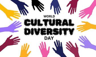 World cultural diversity day banner vektor