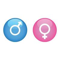 Illustration eines rosa und blauen Symbols eines Mannes und einer Frau vektor