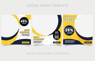 rea promo banner sociala medier set design vektor