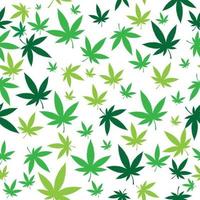 sehr schönes nahtloses Cannabisblatt-Musterdesign zum Dekorieren von Website-Hintergrund, Tapete, Geschenkpapier, Stoff, Hintergrund usw. vektor