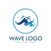 Wasserwelle Logo Design Vorlage Symbol Vektor