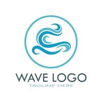 Wasserwelle Logo Design Vorlage Symbol Vektor