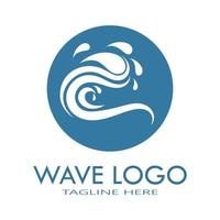 Wasserwelle Logo Design Vorlage Symbol Vektor