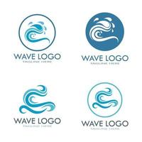 Wasserwelle Logo Design Vorlage Symbol Vektor