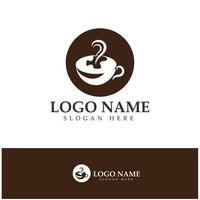 Kaffeetasse Logo Vorlage Vektor-Symbol Illustration Design vektor