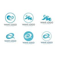 Wasserwelle Logo Design Vorlage Symbol Vektor