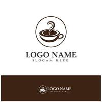 Kaffeetasse Logo Vorlage Vektor-Symbol Illustration Design