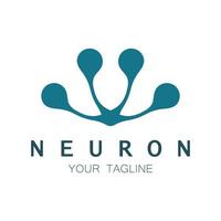 Neuron-Logo oder Nervenzellen-Logo-Design, Molekül-Logo-Illustrationsvorlagensymbol mit Vektorkonzept vektor