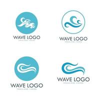 Wasserwelle Logo Design Vorlage Symbol Vektor