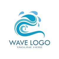 vatten våg logotyp formgivningsmall ikon vektor