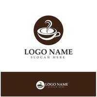 Kaffeetasse Logo Vorlage Vektor-Symbol Illustration Design vektor