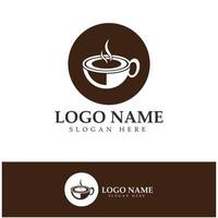 Kaffeetasse Logo Vorlage Vektor-Symbol Illustration Design vektor