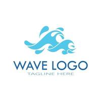 Wasserwelle Logo Design Vorlage Symbol Vektor