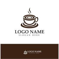 Kaffeetasse Logo Vorlage Vektor-Symbol Illustration Design vektor