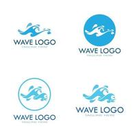 Wasserwelle Logo Design Vorlage Symbol Vektor