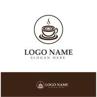 Kaffeetasse Logo Vorlage Vektor-Symbol Illustration Design vektor