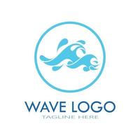 Wasserwelle Logo Design Vorlage Symbol Vektor