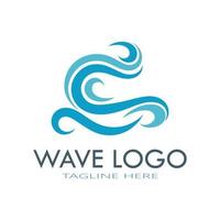 Wasserwelle Logo Design Vorlage Symbol Vektor