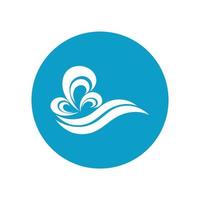 vatten våg, våg strand vektor illustration design logotyp mall