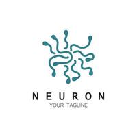 Neuron-Logo oder Nervenzellen-Logo-Design, Molekül-Logo-Illustrationsvorlagensymbol mit Vektorkonzept vektor