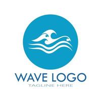 Wasserwelle Logo Design Vorlage Symbol Vektor