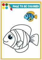 Malbuch für Kinder. Fische vektor