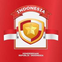 hari kemerdekaan indonesia betyder indonesiska självständighetsdagen affisch sociala medier inlägg vektor