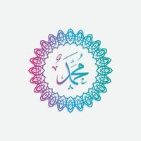 mawlid al-nabi grußkarte islamisches muster vektordesign mit eleganter verlaufsfarbe. kann auch für Hintergrund, Banner, Cover verwendet werden. Gemeint ist der Geburtstag des Propheten Mohammed vektor